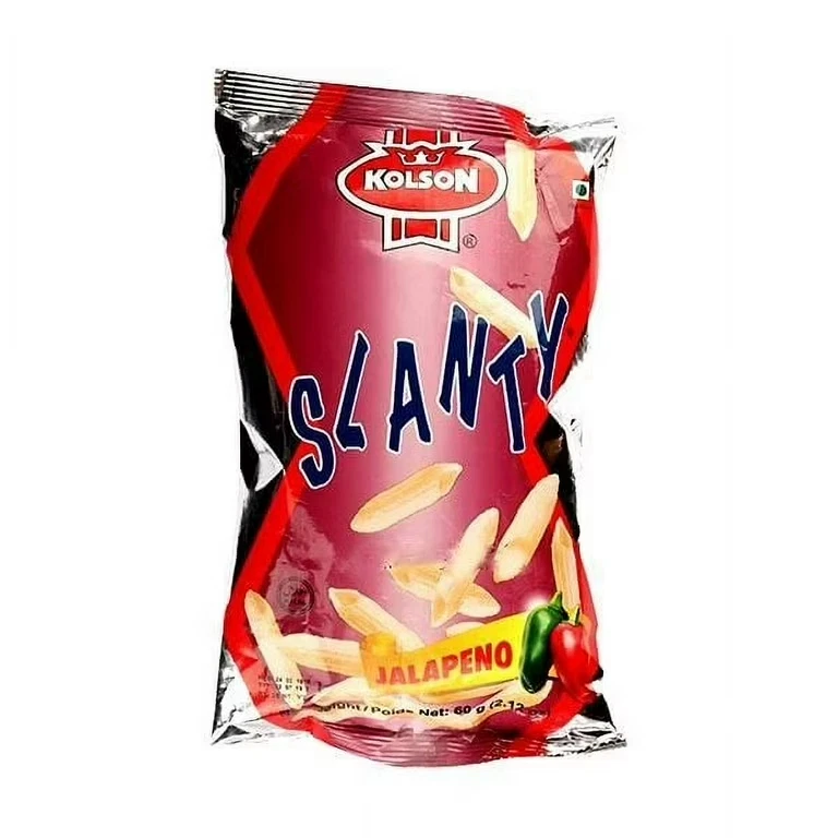 2Pck - 60g - Slanty Jalapeno Flavor Chips Halal {Pakistani Snack Halal}