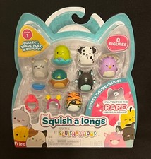 Squishmallows SQUISH-A-LONGS 8 Figure Pack Ring  Accessories 2024 Series 1