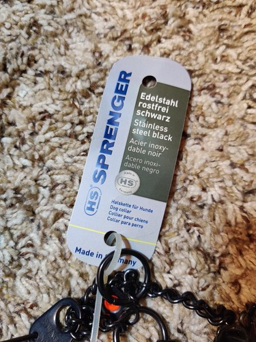 Collar de entrenamiento para perros con punta de acero inoxidable negro Herm Sprenger con giro - Imagen 2 de 4