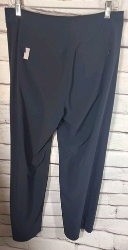 Athleta Damengröße 6 blau mit schwarzen Streifen Gramercy Trainingshose Hose weites Bein - Bild 3 von 9