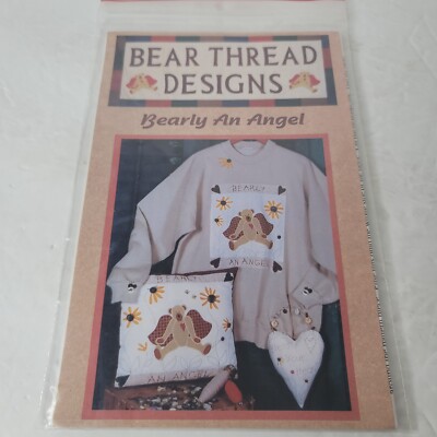 Bear Thread Designs Bearly An Angel 148 Pattern 1997 Applique