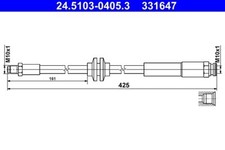 ATE Bremsschlauch Vorderachse für OPEL
