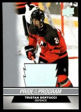 Tristan Bertucci PRIDE OF THE PROGRAM 2023-24 Team Canada Juniors #83 Hockey