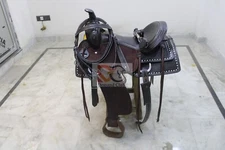 Western Roping Leather Horse Saddle Tack Set 10 Inch To 18 Inch
