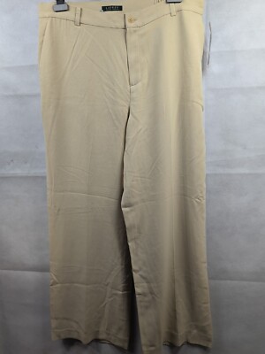 Lauren Ralph Lauren Womens Dress Pants size 20W 100% Silk Beige Slacks  Lined New