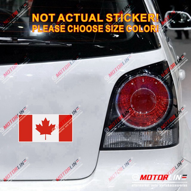 Flag of Canada Decal Sticker Maple Leaf Car Vinyl reflective glossy