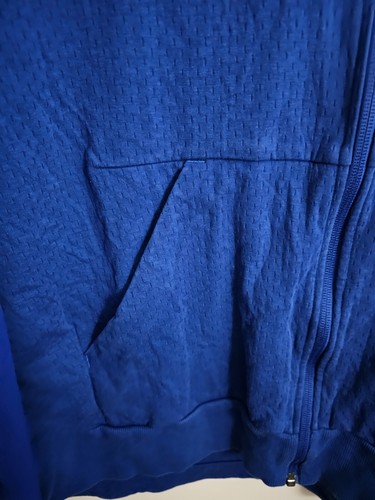 Kansas Jayhawks Adidas Climalite *Team Issued* Full Zip Hoodie Blue Men's Medium - Picture 2 of 18