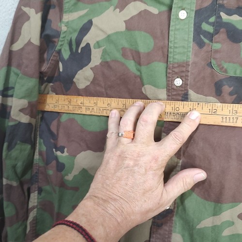 RALPH LAUREN Shirt Youth Extra Large 18 20 Green Camouflaged Long Sleeve Unisex - Picture 7 of 12