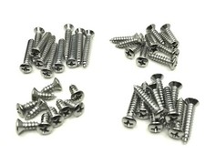 40 Pcs 10 With 8 Phillips Oval Head Chrome Automotive Trim Screws Fits Dodge 40 Pcs 10 With 8 Phillips Oval Head Chrome Automotive Trim Screws Fits Dodge