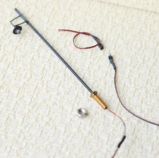 10 x HO scale street light LED made model railroad station yard lamp post #SL42B