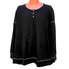 NWT men  s warm black round neck sweater shirt size 2XL