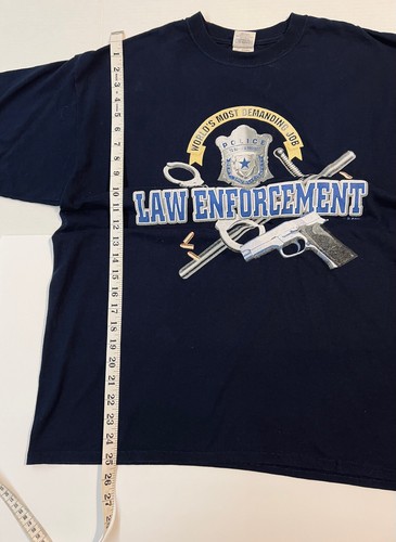 Law Enforcement World’s Most Demanding Job T Shirt Police Attributes Size XL/TG - Picture 4 of 4
