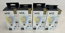 Lot of 4- WiZ Connected Smart LED Filament Bulb Clear 60W ST19 E26 -FREE S/H