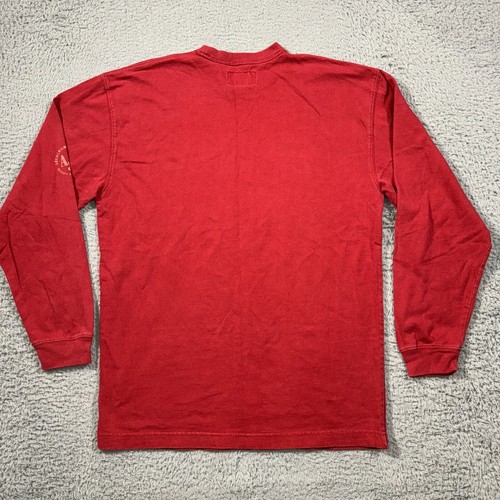Abercrombie & Fitch Shirt Mens S Faded Red Graphic Outdoor Long Sleeve Y2K - Picture 5 of 7