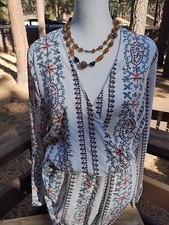 Pretty Little Thing Women's White Boho Asymmetric Dress Party Work Travel Sz8