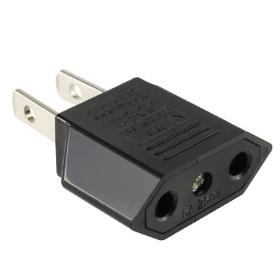 New EU Euro Europe to US USA Power Jack Wall Plug Converter Travel Adapter USA