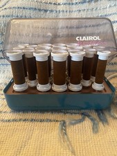 Vintage Clairol Kindness Velvet Flocked Hot Rollers Curlers Pageant Ft-19