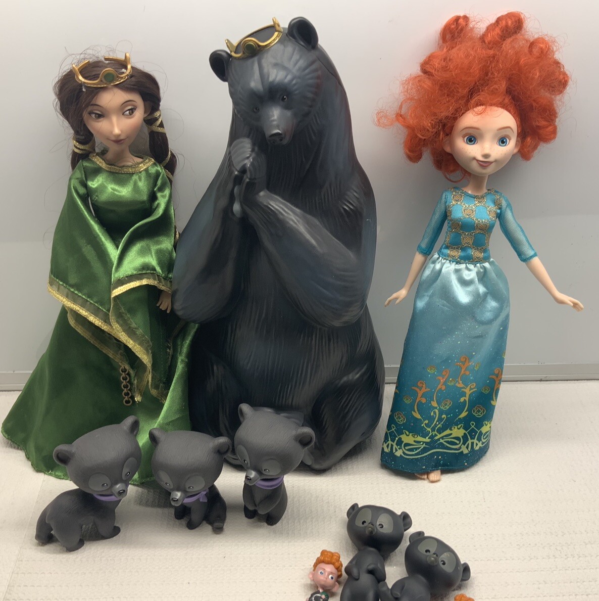 Disney Brave Merida Doll, Queen Elinor, Queen/ Brothers Bears, And