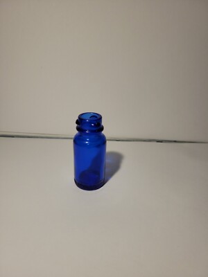 Vintage Embossed Blue Glass Bromo Seltzer Bottle #67