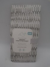 Pottery Barn Kids Baby Brushstroke Organic Fitted Crib Sheet Gray 7532