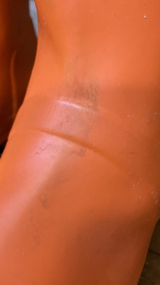 Botas de lluvia Hunter para mujer sin cordones con logotipo de tacón bloque de goma naranja talla 5 EE. UU. Foto 4 de 4