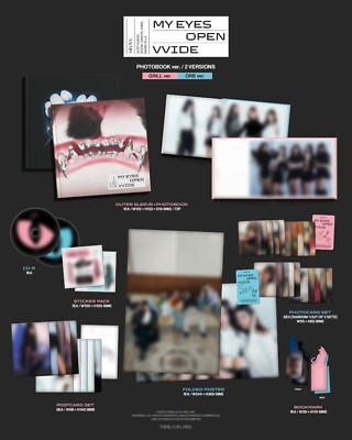 MEOVV 1st EP Album MY EYES OPEN VVIDE 2Ver SET CD+P.Book+P.Card+F