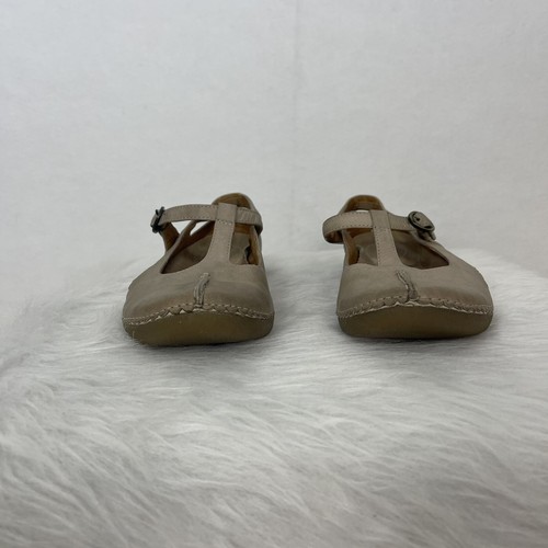 Clarks Artisan Womens US Size 5M Beige Leather Mary Jane T-Strap Flats - Picture 4 of 11