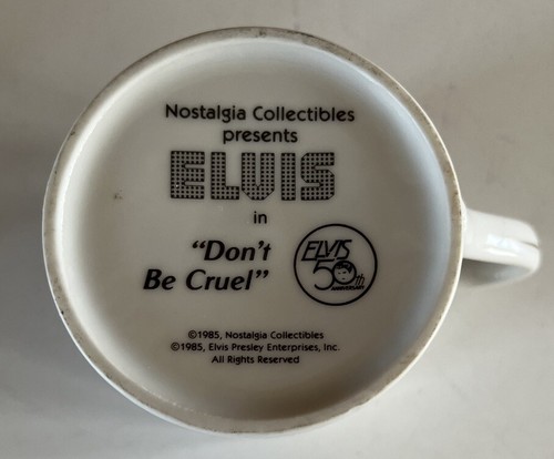 Elvis 50th Anniversary Coffee Mug Set Of 4 Lot 1985 Nostalgia Collectibles - Picture 7 of 21