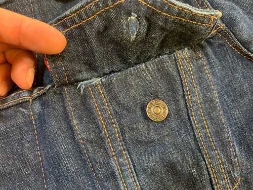 Rare Minty Vintage Big E Levis Denim Jean Type 3 III Work Chore Coat Jacket USA - Picture 6 of 12