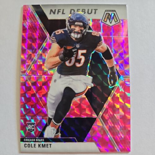 2020 Panini Mosaic Camo Pink Prizm Rookie Card (RC) Cole Kmet #218 Chicago Bears - Picture 1 of 2