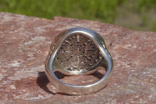 ESCLUSIVO ANELLO VINTAGE RUSSO ARGENTO STERLING 925 Taglia 8 Gioielli unisex modello sole - Foto 6 di 11