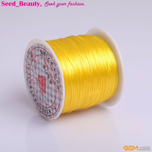 0.6x1mm Pretty Crystal String 60 Yards Elastic Stretch Beading Spool Cord Roll - Picture 2 of 56