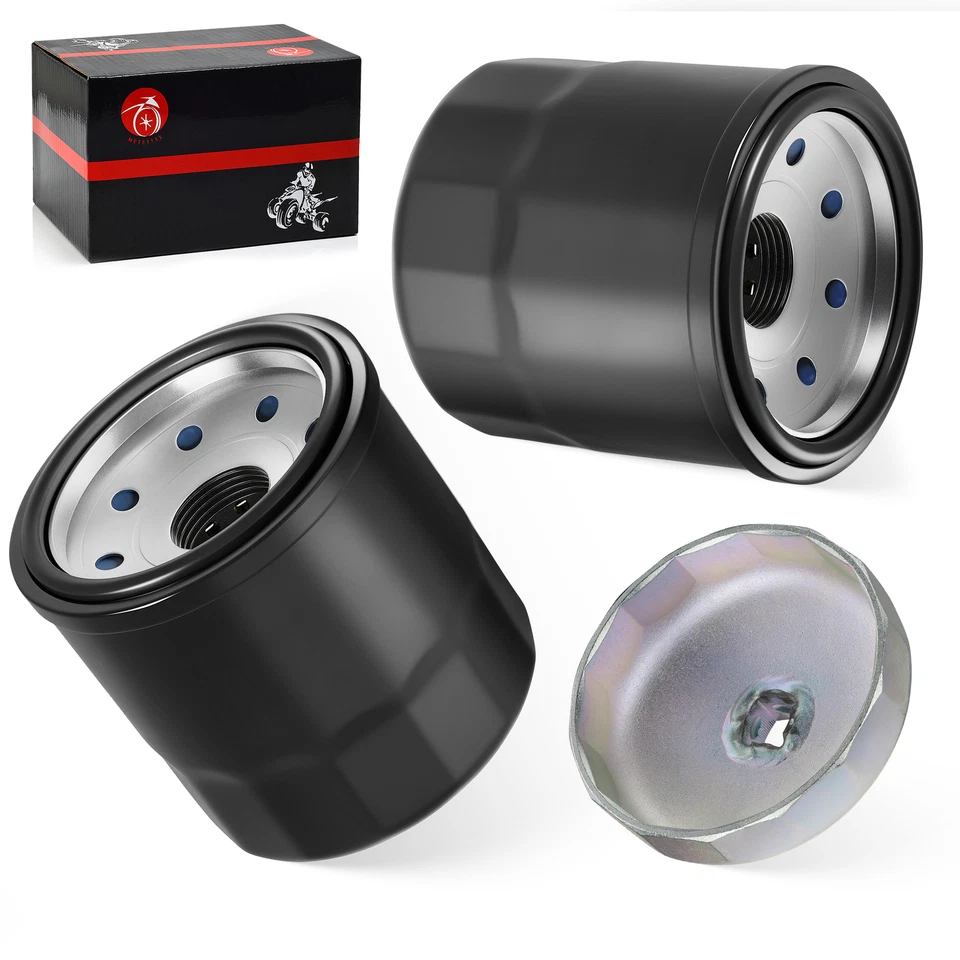 2 filtros de aceite con herramienta para Yamaha Grizzly YFM350 YFM400 YFM450 YFM550 YFM660 YFM700 Foto 4 de 4