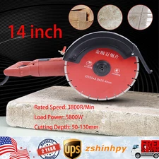 14" Concrete Cut off Saw Wet/Dry Concrete Demo Saw Masonry Cutting Saw 110 V