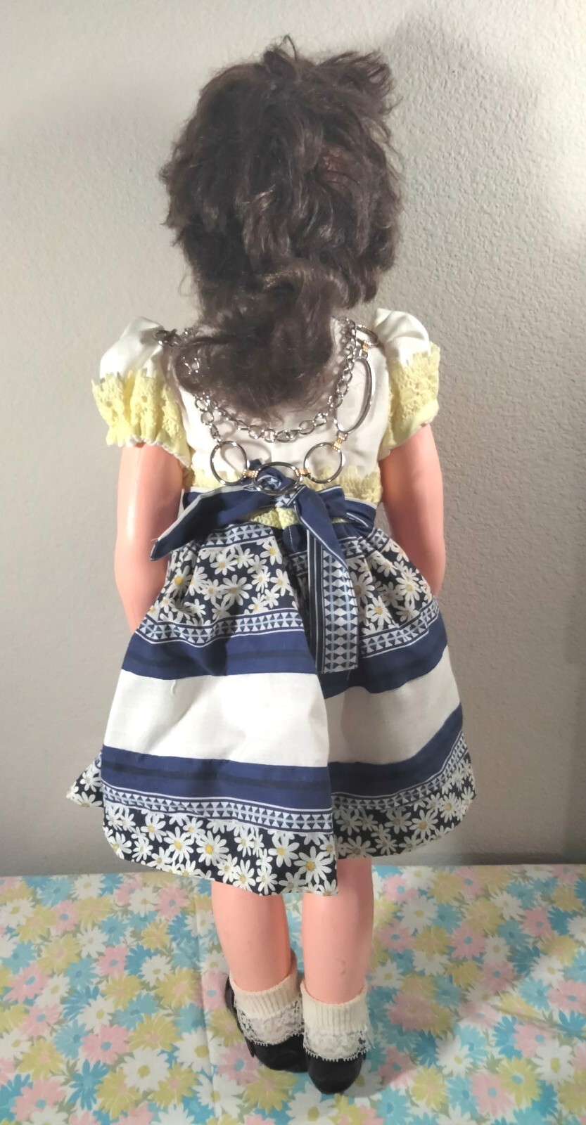 Vintage 1974 Lovee Doll Hair PlayPal Companion 32" Tall Walker