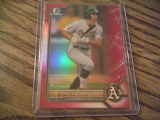 TYLER SODERSTROM - 2022 Bowman Chrome FUCHSIA Refractor prospect (#/ 199 ) A's