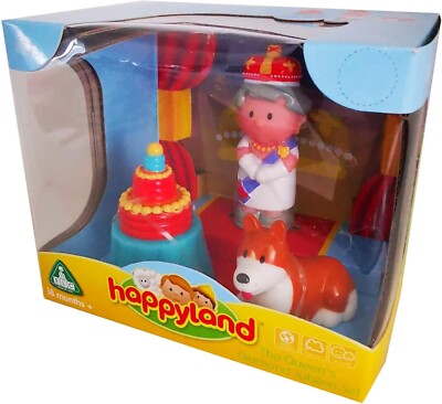 ELC Happyland Her Majesty Queen Elizabeth II Diamant Jubiläum Corgi & Kuchen Set