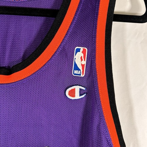 Phenix Suns Jersey Men's 44 Purple Kevin Johnson Champion NBA Sleeveless - Picture 6 of 10