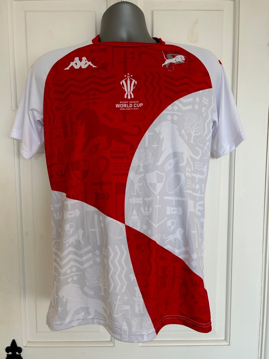 Kappa England Rugby League World Cup 2021 Technical Training Top  -Medium-Mint