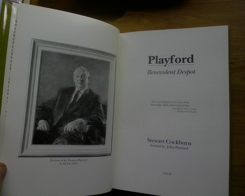 Playford, Benevolent despot Stewart Cockburn South Australian premier Sir Thomas - Picture 2 of 4