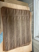 6 Sheets of Quartered Walnut Veneer: (25” X 20”) 3.472 Sq. Ft.  1/16" thick