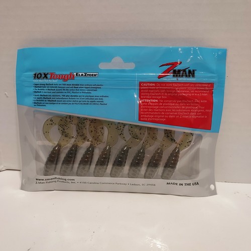 Z-Man GrubZ 2.5" - Watermelon - Zman Soft Plastic Curly Tail Pack of 8 - Picture 2 of 6