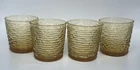 Vintage MCM Anchor Hocking Soreno Gold 8oz Flat Tumbler 3.25” Mint