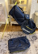TaylorMade Flextech Waterproof Lite Carry Golf Bag Stand Rain Hood 5-Way divider