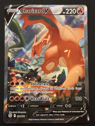 Charizard V Alt Art- 154/172 Brilliant Stars Pokemon - NM