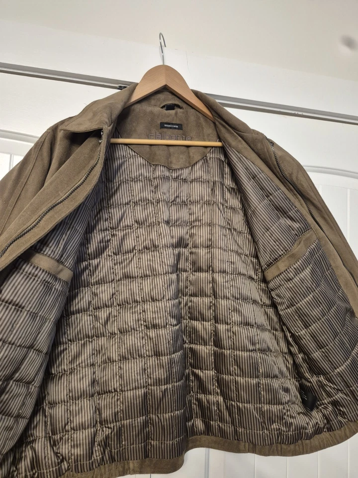 Liz Clayborne Suade 女式外套 Xl 美丽浅棕色 — 第 3/4 张图片