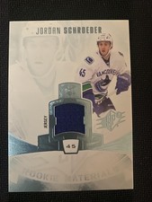 2013-14 SPx #RM-JS Jordan Schroeder Rookie Materials
