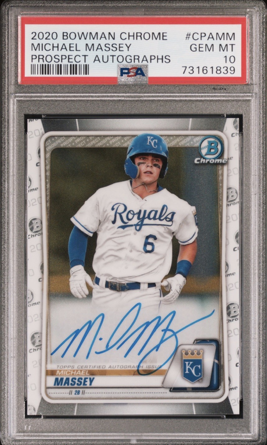 Michael Massey 2020 Bowman Chrome Prospect Autographs RC Rookie Auto PSA 10 🔥