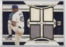 2024 Panini National Treasures Game Gear Swatches Quad 70/99 Abner Uribe 1bi0