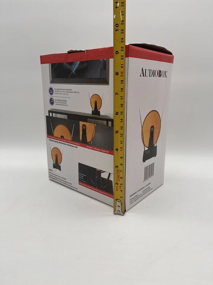 AudioBox ANT-100 Interior Digital TV HD Ready Antena FM VHF UHF 60 Millas Alcance Ne Foto 4 de 4